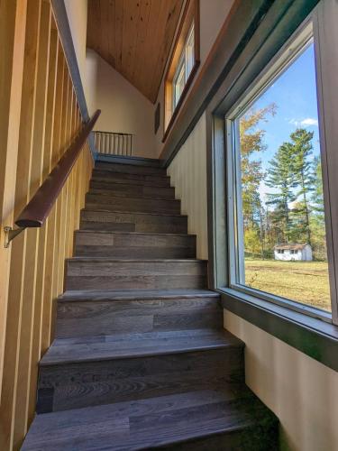 Looking up stairs