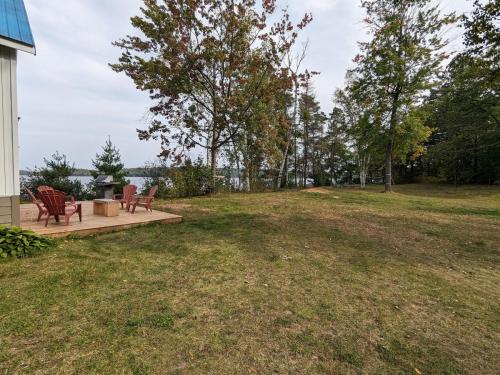 Outside - deck with lake